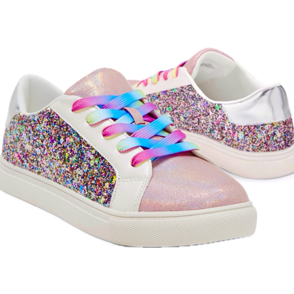 PERFECT FOR BACK TO SCHOOL Steve Madden sparkly rainbow tie dye shoes SOLD OUT